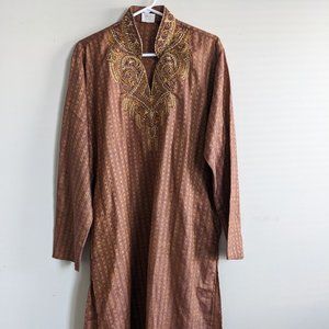 Indian style Kurta shirt with embroidery on the neck